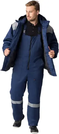 Факел-Спецодежда Экспертный-Люкс New куртка зимняя (60-62) 170-176 серая/темно-синяя