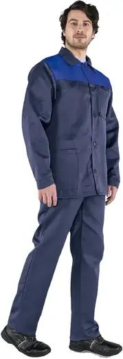 Факел-Спецодежда Стандарт костюм (куртка + брюки 44-46) 170-176 васильковый/темно-синий