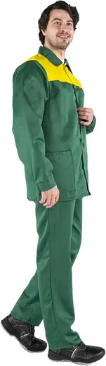 Факел-Спецодежда Стандарт костюм (куртка + брюки 44-46) 182-188 желтый/зеленый