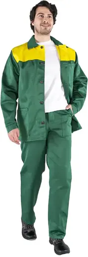 Факел-Спецодежда Стандарт костюм (куртка + брюки 60-62) 194-200 желтый/зеленый