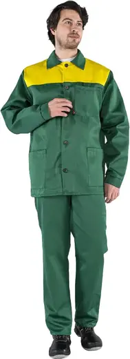 Факел-Спецодежда Стандарт костюм (куртка + брюки 64-66) 194-200 желтый/зеленый