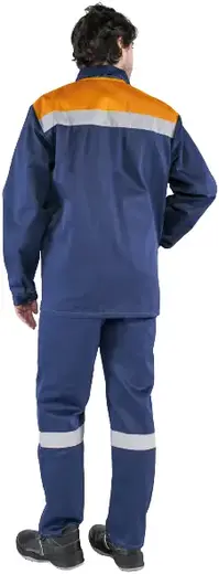 Факел-Спецодежда Стандарт СОП костюм (куртка + брюки 56-58) 170-176 оранжевый/темно-синий