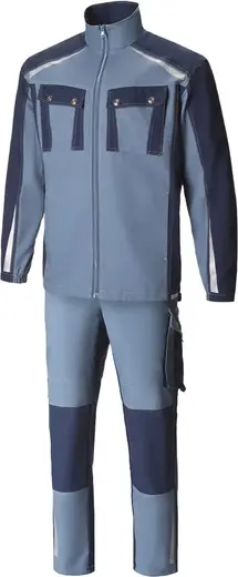 Союзспецодежда Triumph костюм летний (куртка + брюки 56-58) 182-188 серо-синий/синий нэви