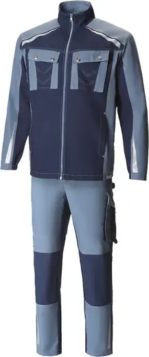 Союзспецодежда Triumph костюм летний (куртка + брюки 60-62) 170-176 синий нэви/серо-синий