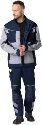 Факел-Спецодежда Profline Specialist куртка укороченная мужская (60-62) 182-188 серая/темно-синяя