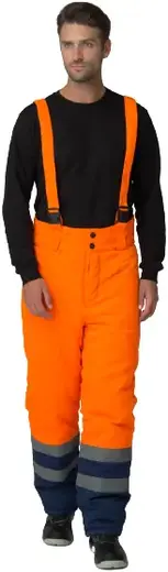 Факел-Спецодежда Дорожник костюм зимний (куртка + брюки 44-46) 170-176 оранжевый/темно-синий