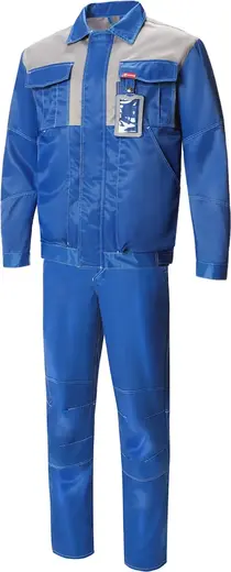Союзспецодежда Mars костюм мужской летний (куртка + полукомбинезон 48-50) 182-188 василек/светло-серый