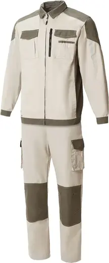 Союзспецодежда Status New костюм (куртка + брюки 64-66) 182-188 серый песок/серый хаки