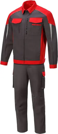 Союзспецодежда Status New костюм (куртка + брюки 48-50) 170-176 графит/красный