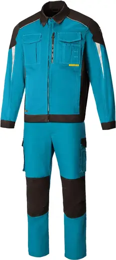 Союзспецодежда Status New костюм (куртка + брюки 60-62) 170-176 аквамарин/черный