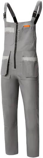 Союзспецодежда Профессионал-2 костюм рабочий (куртка + полукомбинезон 60-62) 158-164 темно-серый/светло-серый