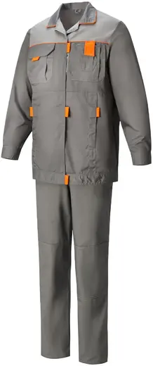 Союзспецодежда Профессионал костюм женский (куртка + брюки 56-58) 158-164 темно-серый/светло-серый
