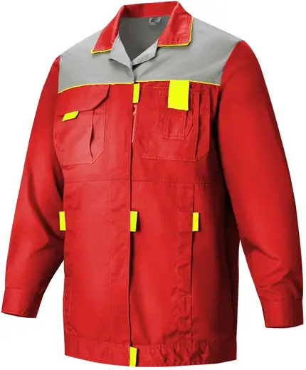Союзспецодежда Профессионал костюм женский (куртка + брюки 56-58) 158-164 красный/светло-серый
