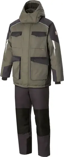 Союзспецодежда Status костюм утепленный (куртка + полукомбинезон 44-46) 170-176 серый хаки/графит