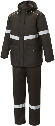 Союзспецодежда Союзспец костюм утепленный (куртка + полукомбинезон 44-46) 170-176 черный