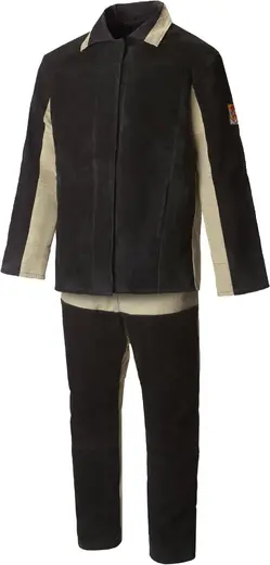 Союзспецодежда костюм для сварщика брезентовый (куртка + брюки 52-54) 182-188 брезент, спилок