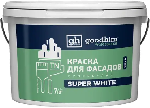 Goodhim TN Super White краска для фасадов супербелая (7 кг) супербелая