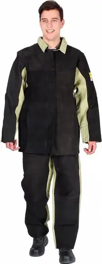 Факел-Спецодежда костюм сварщика комбинированный (куртка + брюки 44-46) 170-176 брезент