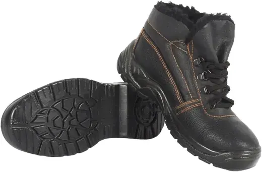 Факел-Спецодежда Оникс ботинки (39) черные натуральная кожа КРС зима