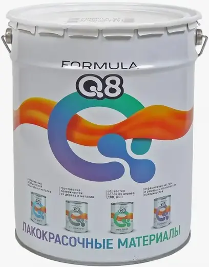 Formula Q8 грунт-эмаль 3 в 1 по ржавчине антикоррозионная (20 кг) зеленая