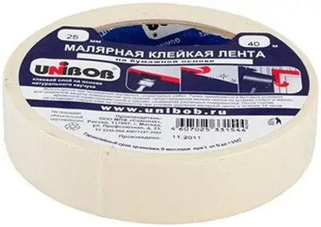 Unibob малярная клейкая лента (25*40 м)