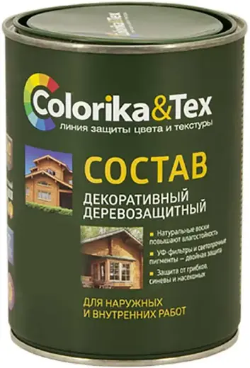 Colorika & Tex состав декоративный деревозащитный (800 мл) макассар