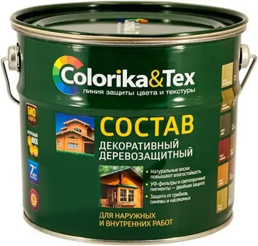 Colorika & Tex состав декоративный деревозащитный (2.7 л) орех