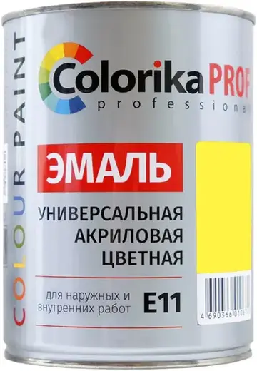 Colorika Prof Color Paint эмаль универсальная акриловая (900 мл) желтая