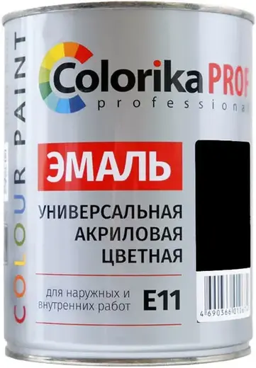 Colorika Prof Color Paint эмаль универсальная акриловая (900 мл) черная