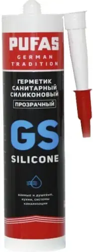 Пуфас GS Silicone герметик санитарный силиконовый (280 мл) бесцветный