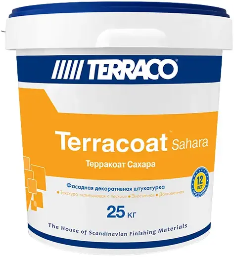 Terraco Terracoat Sahara штукатурка фасадная декоративная на акриловой основе (25 кг) бесцветная (1.5 мм)
