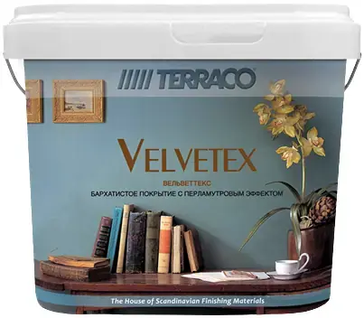Terraco Velvetex покрытие бархатное декоративное с перламутровым блеском (1 кг) золото