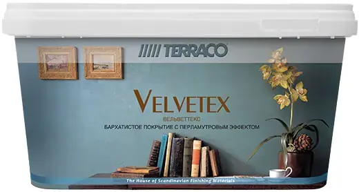 Terraco Velvetex покрытие бархатное декоративное с перламутровым блеском (5 кг) золото