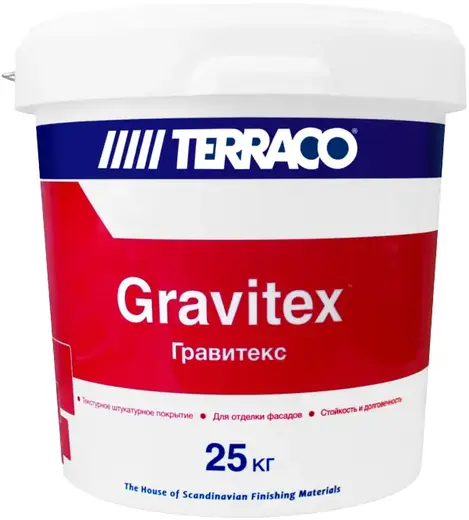Terraco Gravitex Granule штукатурка фасадная декоративная на акриловой основе (25 кг) бесцветная (1.5 мм)