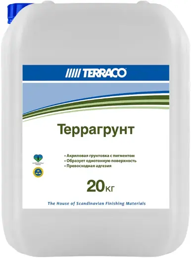 Terraco Террагрунт грунтовка универсальная пигментированная (20 кг) белая White