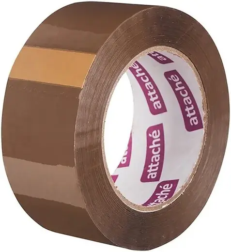 Attache клейкая лента упаковочная (48*132 м/45 мкм) коричневая полипропилен