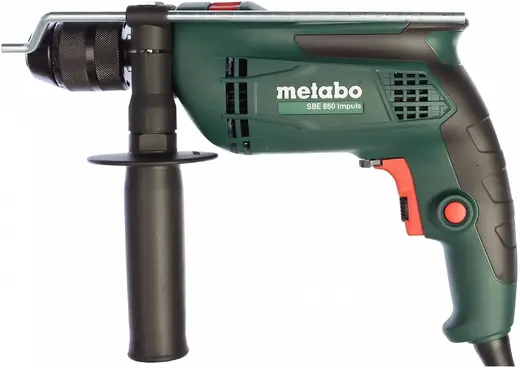 Metabo SBE 650 Impuls дрель ударная (650 Вт) 1 дрель + 1 быстрозажимной патрон + 1 коробка + 1 дополнительная рукоятка + 1 ограничитель глубины сверле