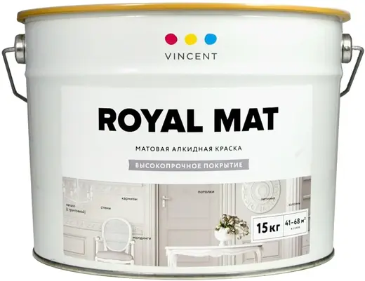 Vincent Royal Mat алкидная краска (15 кг) супербелая