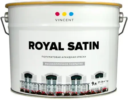 Vincent Royal Satin алкидная краска (9 л) белая