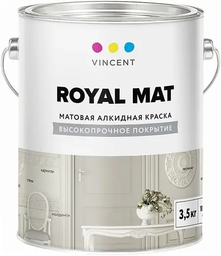 Vincent Royal Mat алкидная краска (3.5 кг) супербелая
