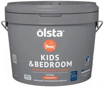 Olsta Kids & Bedroom краска для детских и спален (900 мл) бесцветная база C