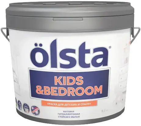 Olsta Kids & Bedroom краска для детских и спален (9 л) бесцветная база C