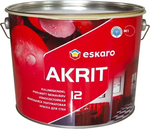 Eskaro Akrit 12 краска для стен (9 л) бесцветная