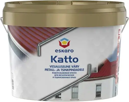 Eskaro Katto краска для оцинкованных и металлических поверхностей (9 л) бесцветная