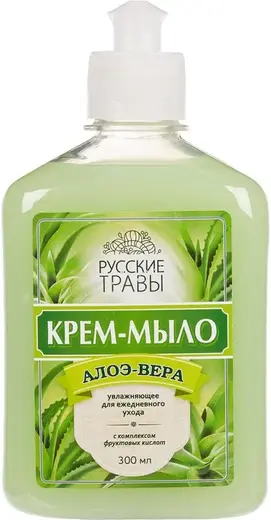 Русские Травы Алоэ-Вера крем-мыло увлажняющее (300 мл с дозатором)