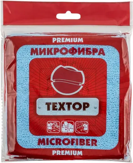 Textop салфетка из микрофибры (1 салфетка 350*350 мм) красный