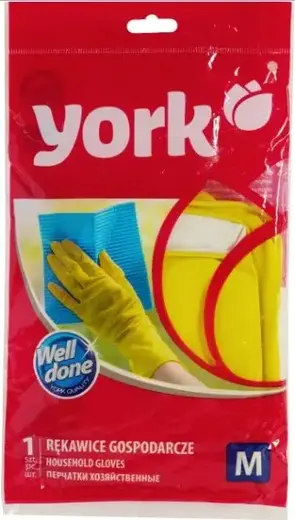 York перчатки резиновые хозяйственные (М)