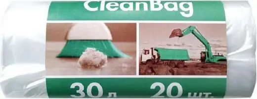 Концепция Быта CleanBag мешки для мусора (20 пакетов) 30 л прозрачные