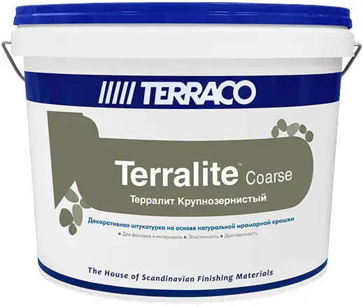 Terraco Terralite Coarse штукатурка декоративная на основе мраморной крошки (25 кг) №300-C