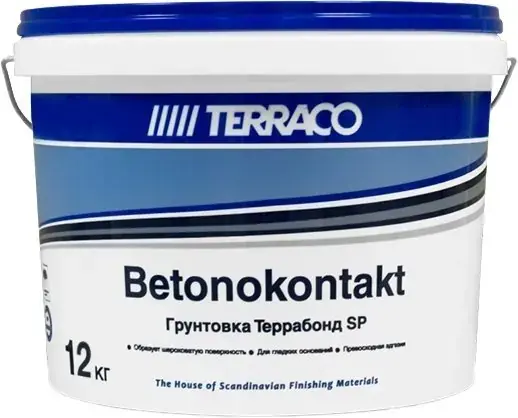 Terraco Бетон-контакт грунтовка адгезионная для слабо впитывающих оснований (12 кг) розовая